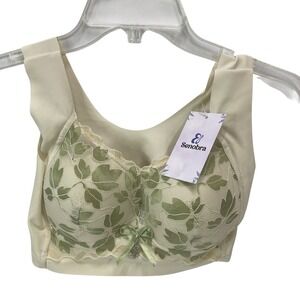 NWT Senobra Bra Size M Green Leaf Lace Comfort Sleep Everyday‎ Lingerie New